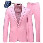 Costume Homme Uni 3 Pièces De Slim Fête Soirée Mariage Business Fit Grande Vêtements Masculin Wz227