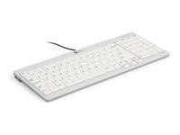 Bakker Elkhuizen UltraBoard 960 V2 - Clavier - compact - USB-C - AZERTY - Français - gris foncé, gris clair