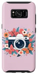 Coque pour Galaxy S8 Appareil photo floral mignon photographe amateur de photographie