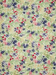 Peter Horton Textiles Flower Garden Cotton Fabric, Green