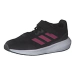 adidas RunFalcon 3.0 Elastic Lace Top Strap Shoes Chaussures de Course, Core Black/Pulse Magenta/Grey Six, 38 EU