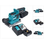 Dbo 381 RT1U Ponceuse vibrante sans fil 18 v 93 x 185 mm Brushless + 1x batterie 5,0 Ah + chargeur - Makita