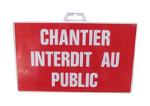 Plaque chantier - interdit au public - 330x200 mm - Novap