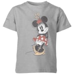 Disney Minnie Offset Kids' T-Shirt - Grey - 5-6 Years - Grey