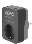 APC Essential SurgeArrest 1 uttag 2x USB-A Svart