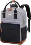 Sac A Dos Femme, 15.6 Pouces Sac À Dos Ordinateur Portable Voyage, Sac Travail Antivol Pour Ordi Pc Etanche, Travel Backpack Pakkable Pour Voyage College Loisir Travail Affaire École Gris