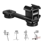 NEEWER PT-3 Triple Cold Shoe Mount with Extension Bar Set with 1/4” Screw, Microphone Mount Compatible with DJI Ronin Osmo Mobile Zhiyun Smooth 4 Feiyu AK2000 Gimbal Stabilizer Tripod Monopod