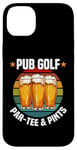 Coque pour iPhone 14 Plus Pub Golf Par-Tee & Pints Funny Beer Lover Bar Golf