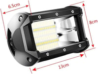 Aufun LED Worklight 72W LED -sovelluksen off-road-ajovalot 10800Lm 10-30V 6000K Work Light Vedenpitävä IP67 (2 x 72W)