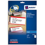 Avery Carte de correspondance C2358 - 21 x 9,9 cm impression jet d'encre finition mate pochette 75