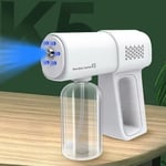 Gabrielle - K5 atomiseur portatif Nano pulvérisateur de brouillard Machine de désinfection brumisateur électrique sans fil pour bureau jardin 380 ml,