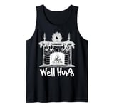 Well Hung Funny Adult Joke Stockings By Fireplace Christmas Tank Top