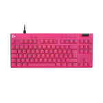 Clavier gaming filaire Azerty Logitech PRO X TKL Rapid sans pavé numérique Rose