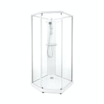 Contura Shower Duschkabin Showerama Classic Pentagonal Pentagonal,80x90,Vit Profil,front: Klart,Bak: Klart 156692669361566920st