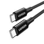 Ugreen USB-C till USB-C kabel 2m 100W PD - Svart