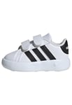 adidas Grand Court 2.0 Shoes Kids Mixte Enfant Sneaker, Ftwwht Cblack Ftwwht, 24 EU