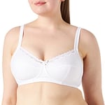 DIM Soutien-Gorge Femme Maintien Sans Armatures Mes Essentiels By DIM x1, Blanc, 95B