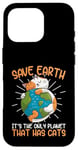 Coque pour iPhone 16 Pro Save Earth Cat Lovers, une planète mignonne qui s'embrasse