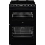 AEG CCX6740ACB 112L Built-in Double Oven with 4 Ceramic Hobs - Black