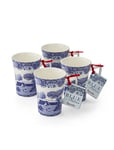 Blue Italian Mug 4-Pack Home Tableware Cups & Mugs Coffee Cups Blue Spode