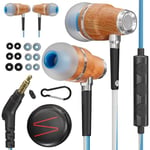 Symphonized Wired Ear buds with Microphone — 90% Noise Cancelling In Ear Headphones Wired, Ear Buds Wired, Earbuds for Computer, Android & PC — Corded Earbuds, Plug In Earphones with Mic (3.5mm Jack)