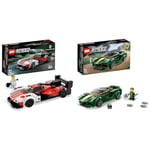 LEGO 76907 Speed Champions Lotus Evija Race Car Toy Model for Kids, Collectible Set with Racing Driver Minifigure & 76916 Speed Champions Porsche 963, Model Car Building Kit, Racing Vehicle Toy