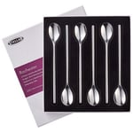 STELLAR ROCHESTER SET OF 6 STAINLESS STEEL POLISHED LATTE/SUNDAE SPOONS BL46