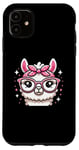 iPhone 11 Alpaca Pink Bandana Glasses Case