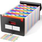 Trieur A4 / Range Document/Rangement Papier - ABClife Valisette Rangement documents Classeur Organiseur Extensible Accordéon Document (Trieur 24 compartiments)