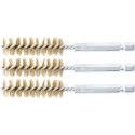 3 brosse nettoyage laiton ? 14 mm embout visseuse 6 pans 6.3mm 1/4" BGS TECHNIC