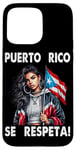 Coque pour iPhone 15 Pro Max Porto Rico Se Respeta Boricua Queen PR Flag Protest