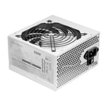 MARSGAMING MPIII550P, Alimentation PC ATX 550W, 5 Ans de Garantie, 85% d'Efficacité, Système Digital APFC, Ventilateur FDB 120mm AI-RPM, Technologies DC-DC et SMD, Câbles Plats Extra-Longs, Blanc