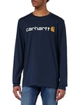 Carhartt 104107 T-shirt à manches longues avec logo Emea Core - Homme - Navy - XL