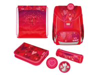 Herlitz Ultralight Plus Sweet Hearts, Pencil Pouch, Sport Bag, Pennfack, Skolväska, Flicka, Grundskola, Ryggsäck, 15 L, Framficka, Sidoficka