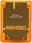 Adaptateur de Carte Mémoire pour PS2, MX4SIO (Extension de Mémoire pour SIO) Adaptateur de Carte Mémoire SIO2SD Lecteur de Carte Mémoire de Remplacement pour Console pour PS2 Fat(Orange)