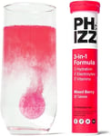 Phizz Electrolytes, Multivitamin & Hydration Tablets - 20 Effervescent Rehydration Electrolyte Tablets - 18 Vitamins & Minerals, Vitamin C, Vegan, Vegetarian & Low Calorie (Mixed Berry)