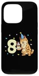 Coque pour iPhone 13 Pro Je suis 8 avec lynx - anniversaire enfant 8 ans