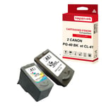 NOPAN-INK - x2 Cartouche compatible pour CANON PG-40 XL + CL-41 XL PG-40XL + CL-41XL Noir + Cyan + Magenta + Jaune ()