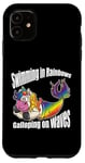 iPhone 11 Swimming in Rainbows Galloping on Waves Mystic Hybrid Case