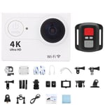 Caméra d'action H9 Ultra HD 4K/30fps WiFi d'origine 2,0 pouces 170D sous-marin étanche casque caméras d'enregistrement vidéo Sport Cam, White-Telecontrol- No Card