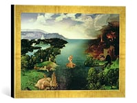 Kunst für Alle 'Encadré Image de Joachim Patenier Or Patinir Charon Crossing The River Styx, 1515–24, d'art dans Le Cadre de Haute qualité Photos Fait Main, 40 x 30 cm, Doré Raya