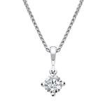 18ct White Gold 0.50ct Diamond Brilliant Cut Solitaire Necklace