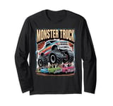 Monster Truck Crushing Cars Tee for Monster Truck Lovers Long Sleeve T-Shirt