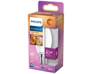 PHILIPS LED CLASSIC 40W MIGNON WGD MATT, DIMMES FRA 2700-2200K B35