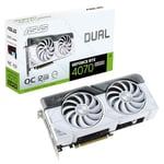 ASUS GeForce RTX 4070 Super 12G DUAL OC WHITE Gaming Graphics Card - 2550MHz Boost Clock, GDDR6X, PCIe Gen 4, DLSS 3, HDMI 2.1a, 3 x DisplayPort 1.4a (Supports 4K & 8K HDR)