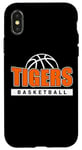 Coque pour iPhone X/XS Tigers Basketball Team – Idée cadeau sport mascotte tigre