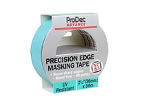 ProDec Advance 36mm (1.5 inch) x 50m UV Resistant Precision Edge Multi Surface Painters Masking Tape for Razor Sharp Lines with No Paint Bleed For Indoor & Outdoor Painting and Decorating, 1.5"