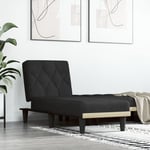 Vidaxl Chaise Longue Noir Velours