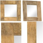 Vidaxl - Miroir Bois de manguier massif 50 x 50 cm - miroir - miroirs - Home & Living - Brun