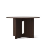 Audo Copenhagen - Androgyne Dining Table - Dark Stained Oak/Dark Stained Oak - Ø120 cm - Spisebord - Danielle Siggerud - Tre farget - Metall/Tre